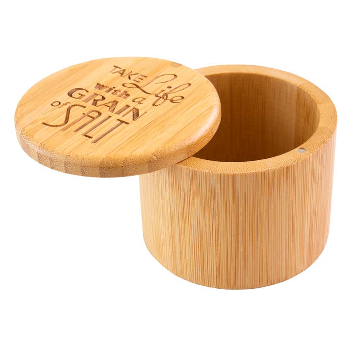 Totally Bamboo - Wholesale Salt Mill - "Take Life with a Grain Of Salt" Engraved Salt Cellar4