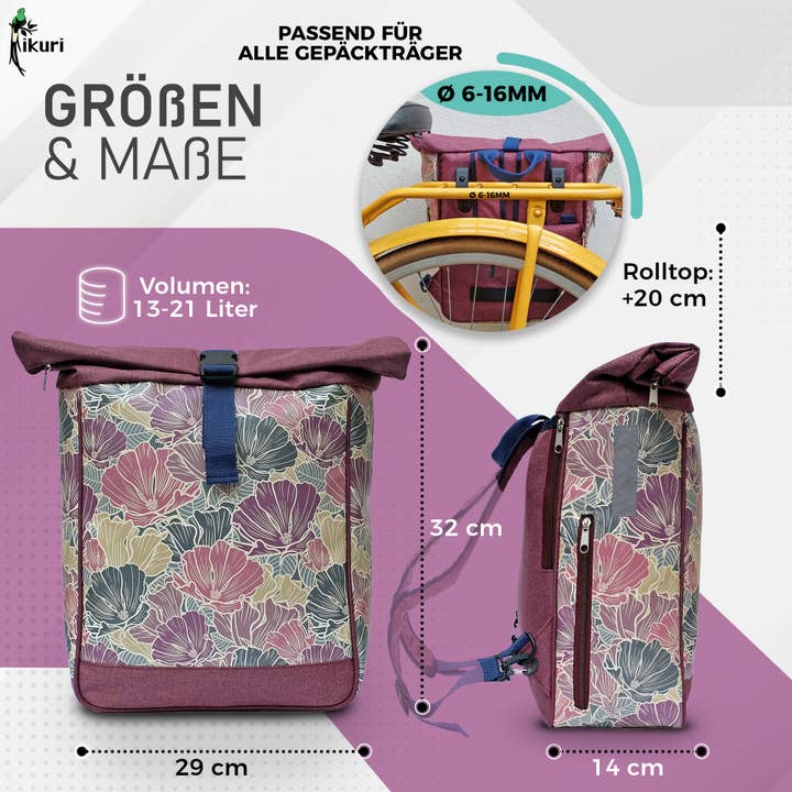 Ikuri - Wholesale Biking Accessories - 2 in 1 Bicycle Bag / Backpack Combo Carrier Veranillo5