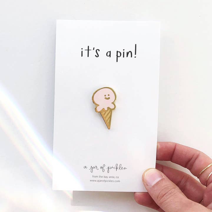 Ice Cream Pin for wholesale by A Jar Of Pickles