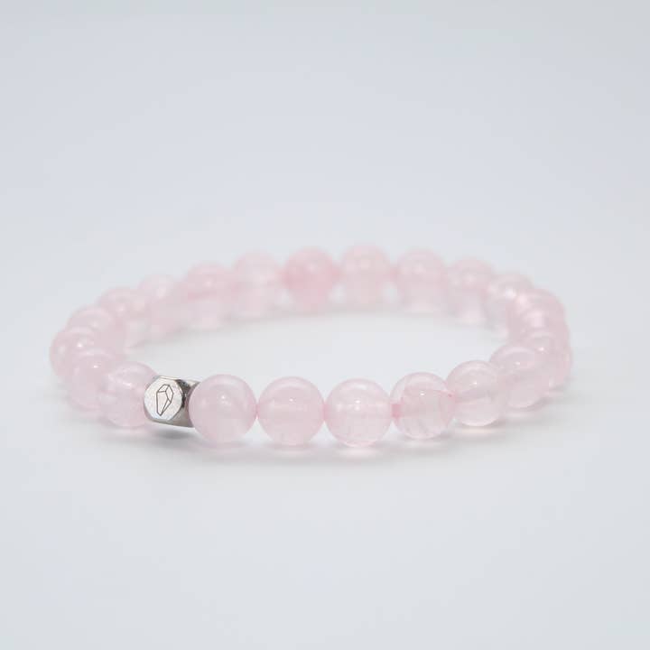 Rosenquarz-Armband 8 mm für den Großhandel von Purestone