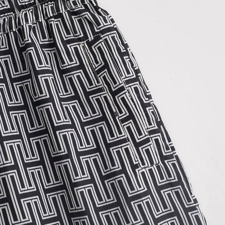 Hugh & Main - Wholesale Shorts - Women's - Black Monogram Shorts2