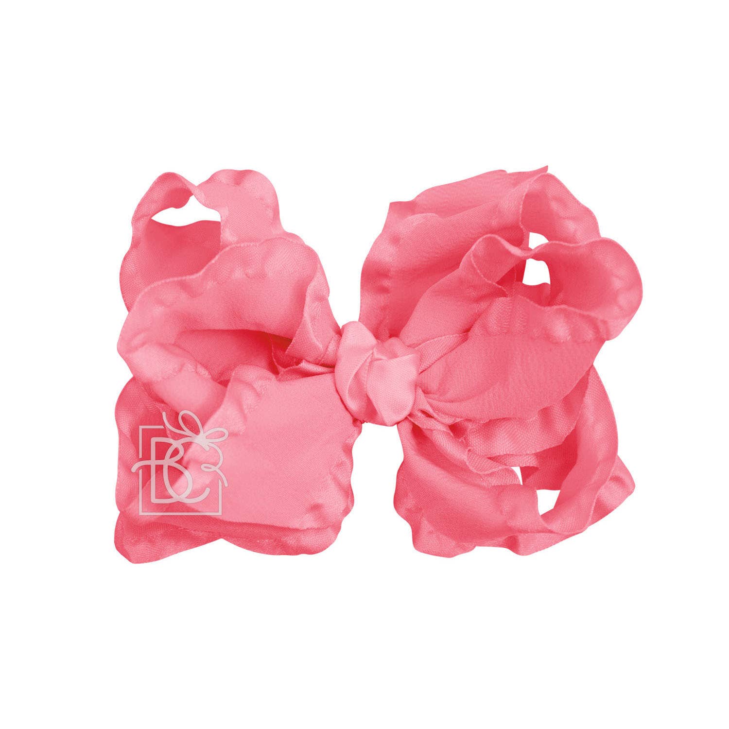 Beyond Creations, LLC - Wholesale Hair Bow - Kids - DOUBLE RUFFLE BOW ON CLIP44