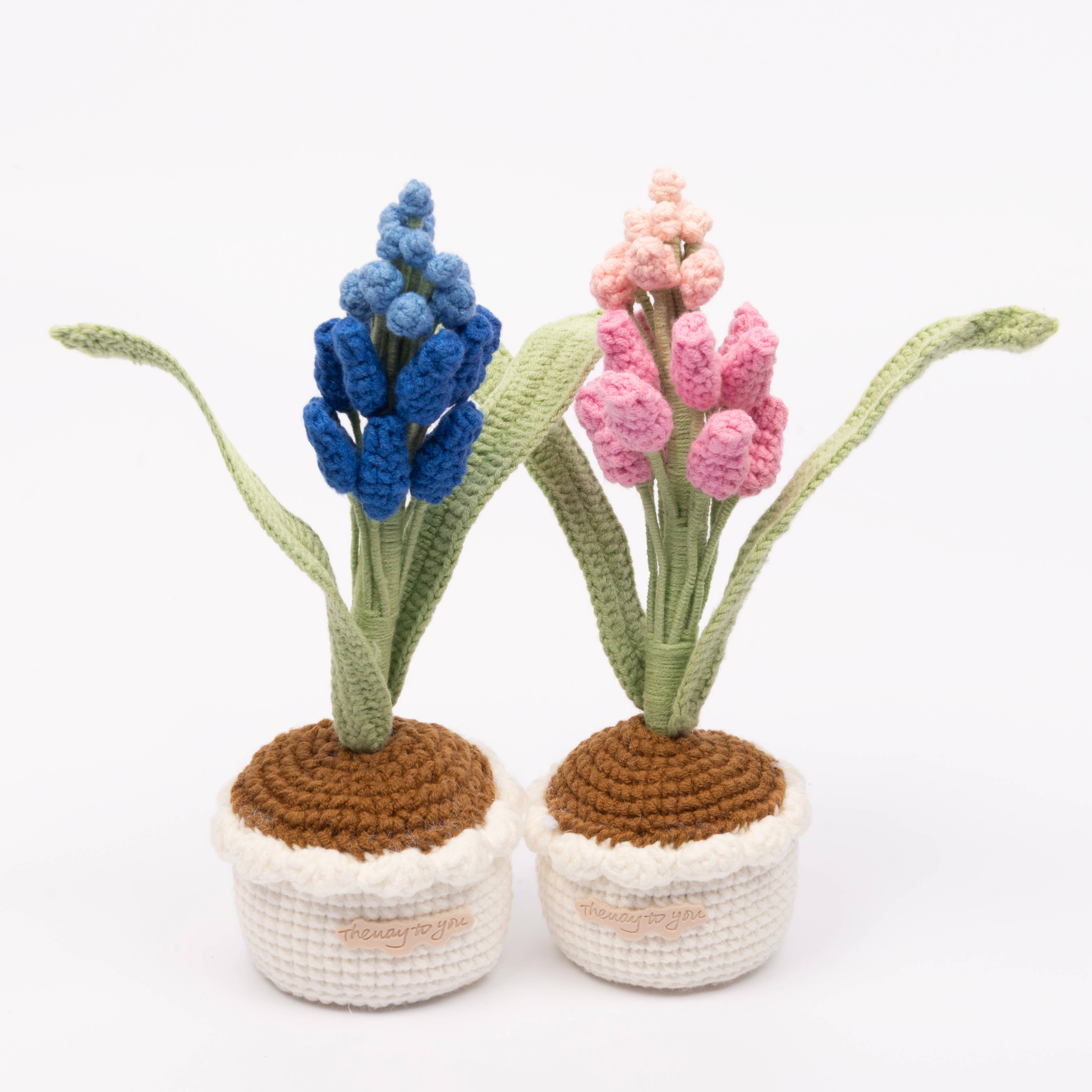 The Way to You – wholesale Artificial flowers – Handmade Crochet Potted Plants - Hyacinth Pot4