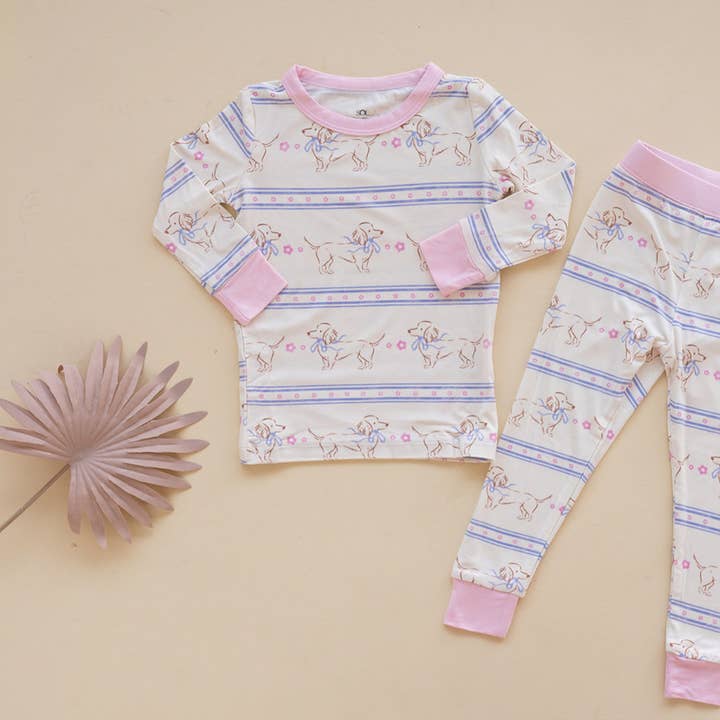 Darling Dachshund Bamboo 2 Piece for wholesale by SOL Baby Clothing & Accessories