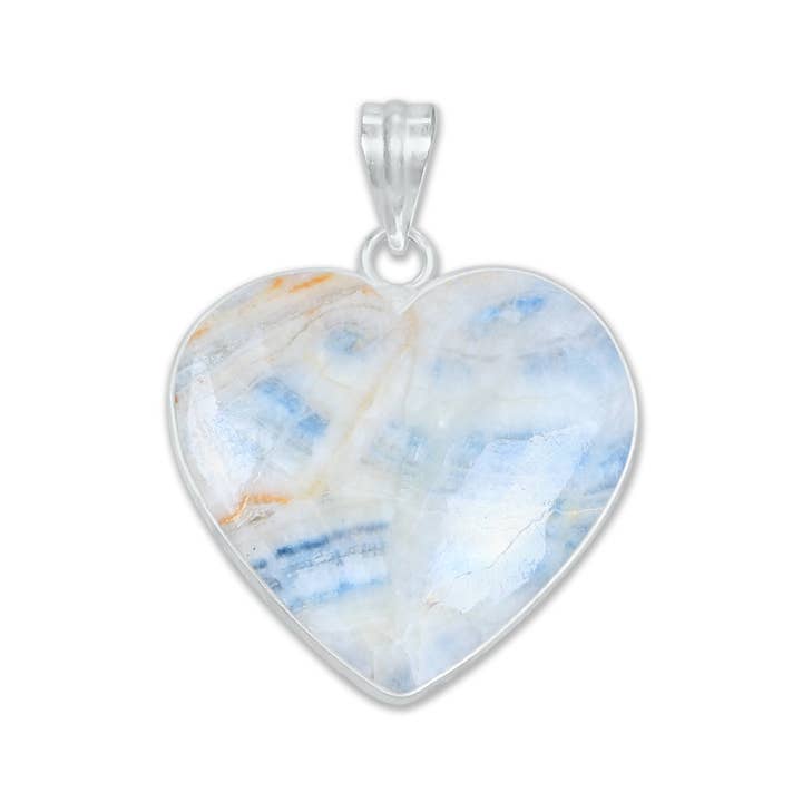 Handmade Jewels - Wholesale Individual Charm/Pendant - Scheelite Heart Necklace Pendants - Handmade, Silver-Plated Brass, Wholesale Crystal Jewelry8