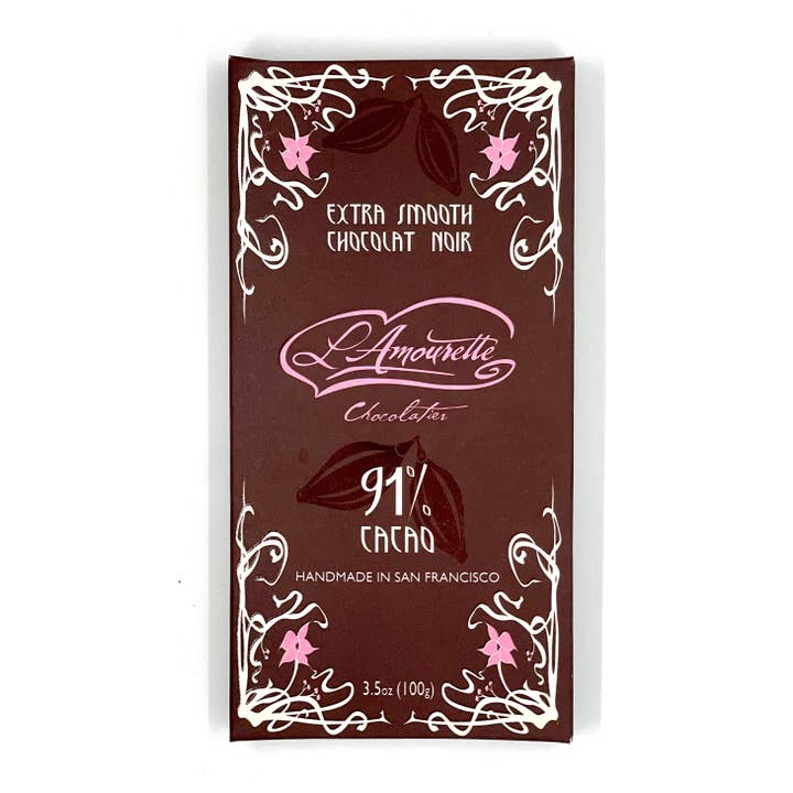 L'Amourette Chocolat - Wholesale Chocolate Bar - 91% Dark Chocolate Extra Smooth