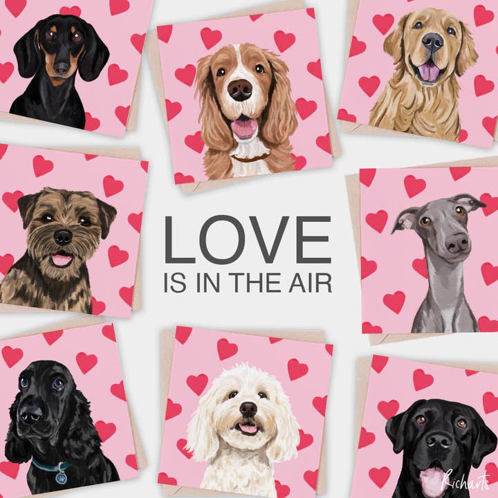 Love You Dog Cards, love from the dog for wholesale by Richarts Designs