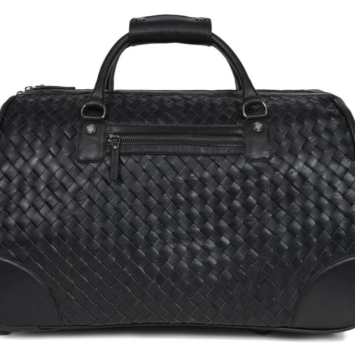 AARON LEATHER GOODS - Wholesale Luggage - Atria Upcycled Leather Trolley Bag5