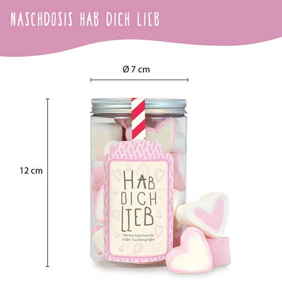 Der Zuckerbäcker - Vente Guimauve - Boîte cadeau Sweet Box I Love Marshmallow Hearts4