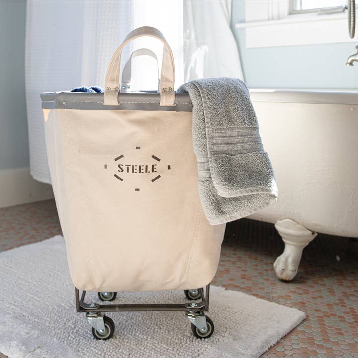 Steele Canvas Basket Corp. - Wholesale Laundry Basket - Canvas Round Carry Truck - 1.5 Bu4