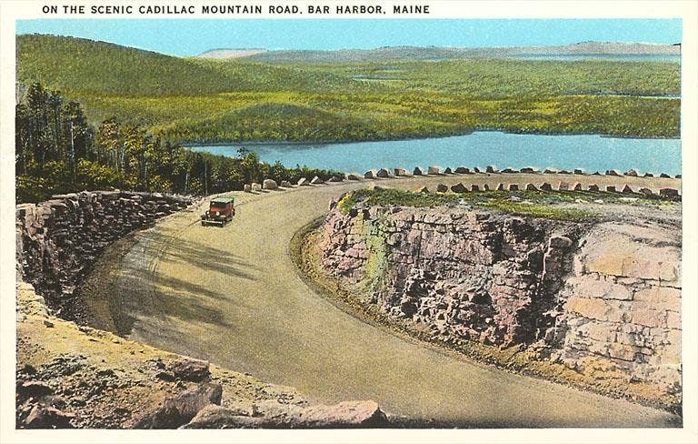 Found Image Press - Wholesale Stationery/Notecard Set - Greeting Card ME-96 Cadillac Mountain Road, Bar Harbor0