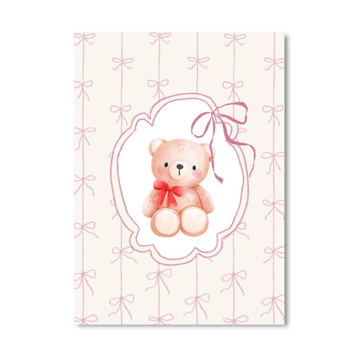 Ansichtkaart Schattige teddybeer voor wholesale door Only Happy Things Stationery