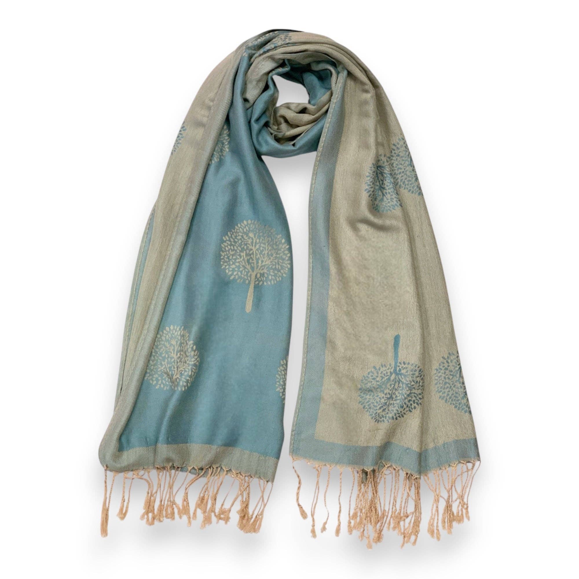 Lili Scarves (US Duty Free) – wholesale Scarf – Women's – Reversible Tree Print Pashmina Scarf3
