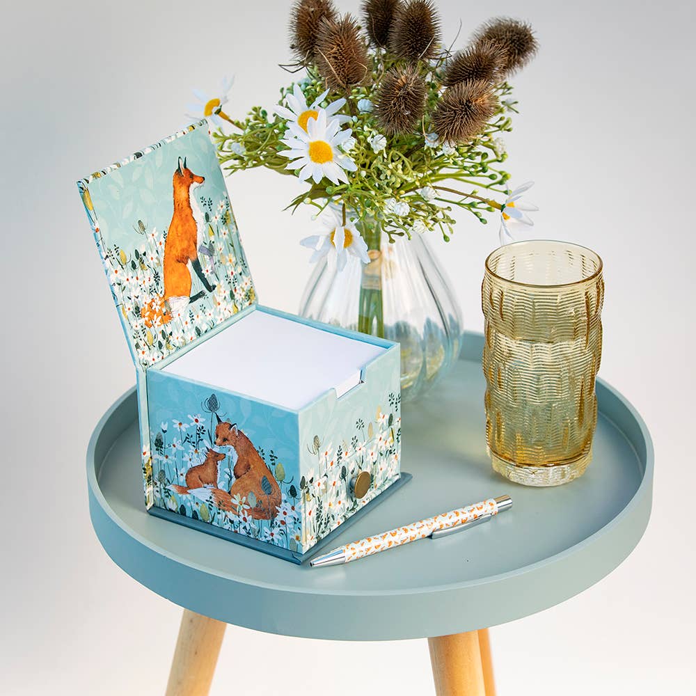 The Gifted Stationery Company – wholesale Desk organiser – Memo Cube - Foxy Tales1