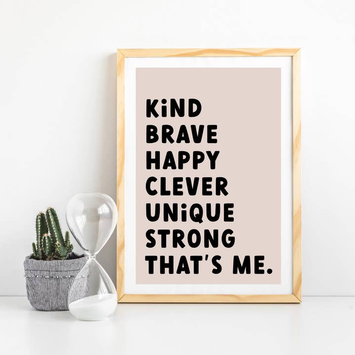 Word Up Creative - Wholesale Art Print - Kids & Baby - Kids Positive Affirmation Print6