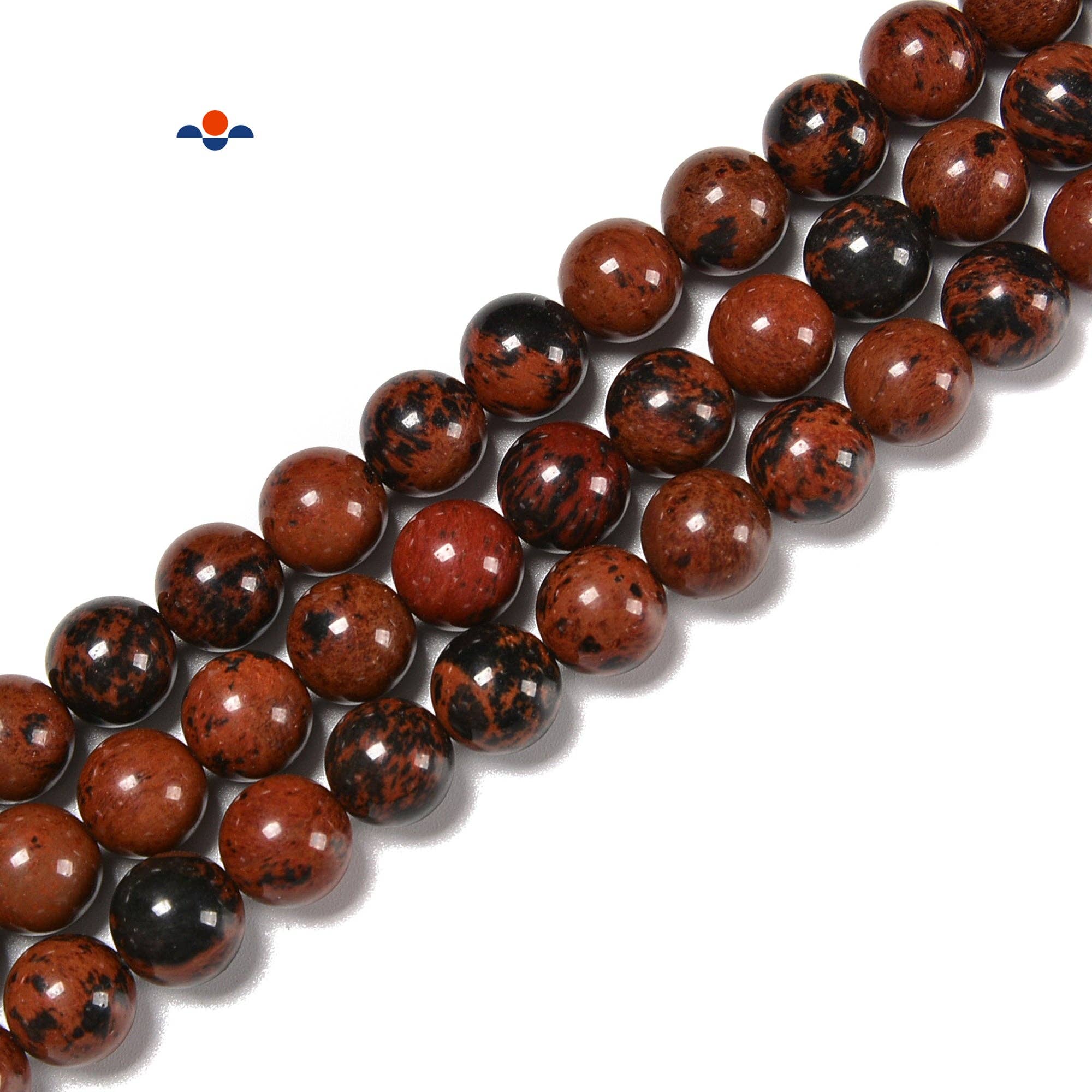 CRCBEADS - Wholesale Beads - Natural Mahogany Obsidian Smooth Round Beads Size 6mm 8mm 10mm 15.5'' Strand4