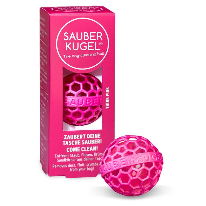 Sauberkugel - No Crumbs GmbH – Großhandel Reinigungsschwamm – SAUBERKUGEL - MY BAG CLEANER - THINK PINK