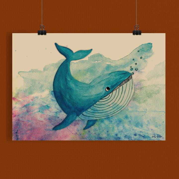 Art print A3 - Walvis for wholesale by Silly Goose
