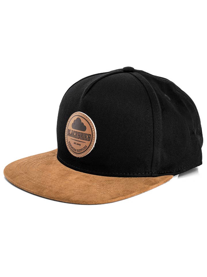 Boné Snapback Pathfinder Preto-Bege por atacado de Blackskies