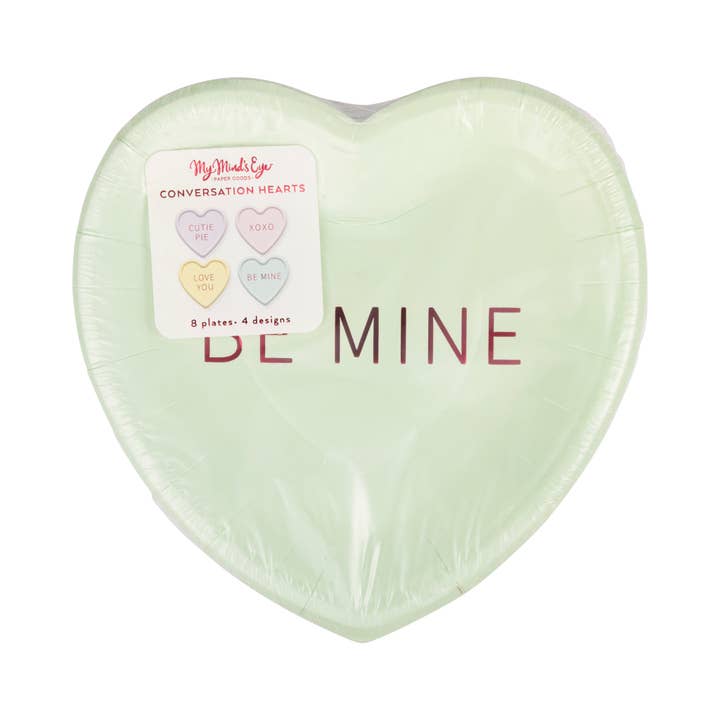 My Mind’s Eye - Wholesale Disposable Plate - CVH1141 - Conversation Hearts Dessert Plate Set3