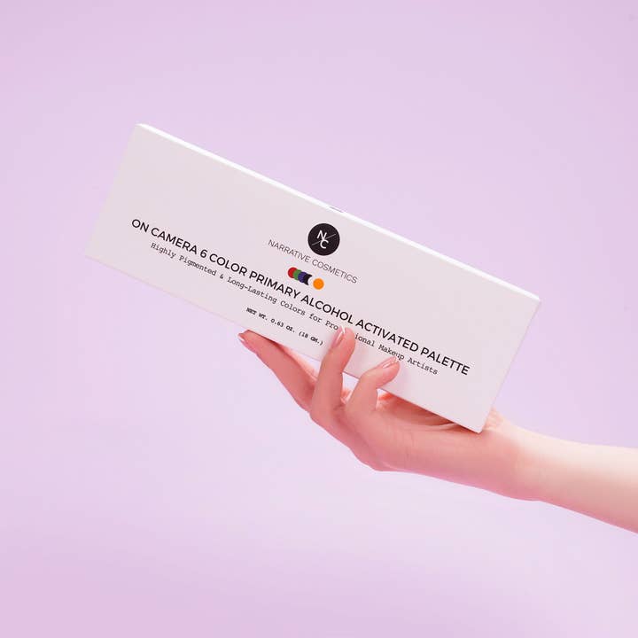 Narrative Cosmetics - Wholesale Face Paint/Play Makeup - Kids - 6 Color On Camera Primary Alcohol Activated Makeup Palette