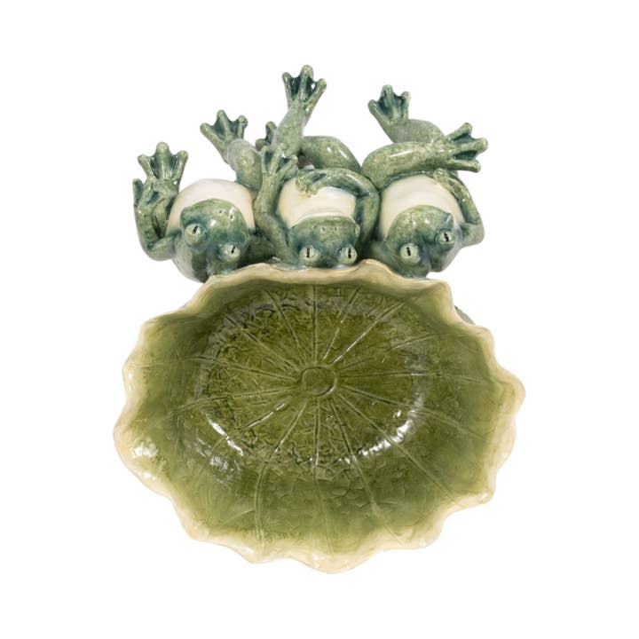 Sagebrook Home - Wholesale Plant Pot - Resin Three Sitting Frogs Garden Planter - Green, 10 in.10