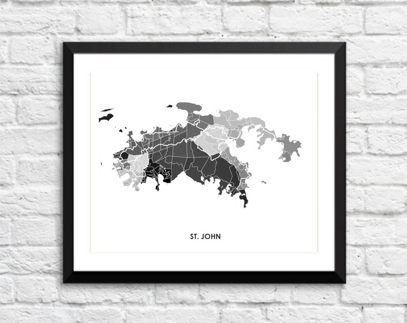 Juanita's Adventures - Wholesale Art Print - Juanitas St John Map Print3