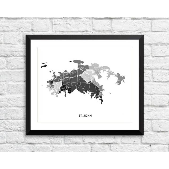 Juanita's Adventures - Wholesale Art Print - Juanitas St John Map Print3