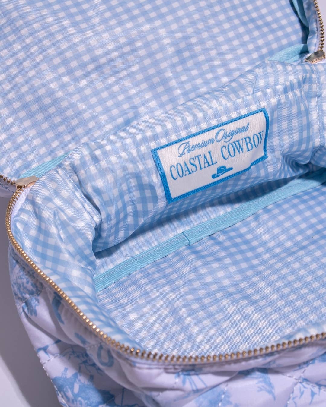 Coastal Cowboy - Wholesale Makeup/Cosmetic Bag - *NEW* Country & Coastal Toile Train Case4