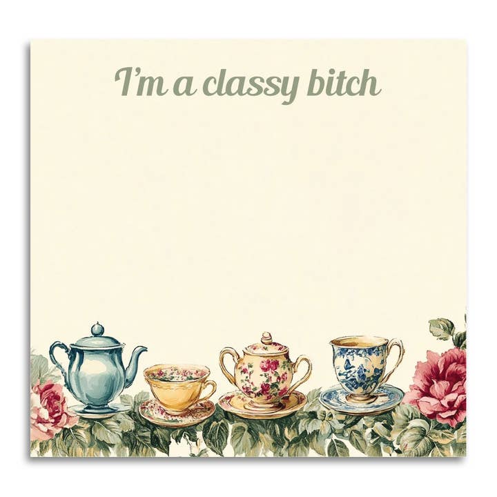 Bad Betty Greeting Co. - Wholesale Sticky Notes - I’m a Classy Bitch - Funny Sticky Note Pad