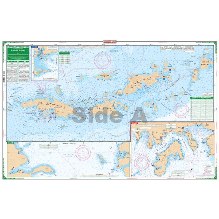U.S. Virgin Islands – Large Print Navigation Chart 132E for wholesale by Waterproof Charts