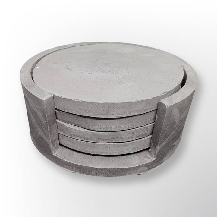 Gray Concrete Coasters for wholesale by Renewthehalls