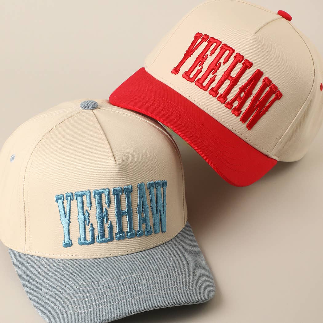 Fashion City - Wholesale Trucker Hat - Unisex - 	
YEEHAW Two-Tone Embroidered Trucker Hat13