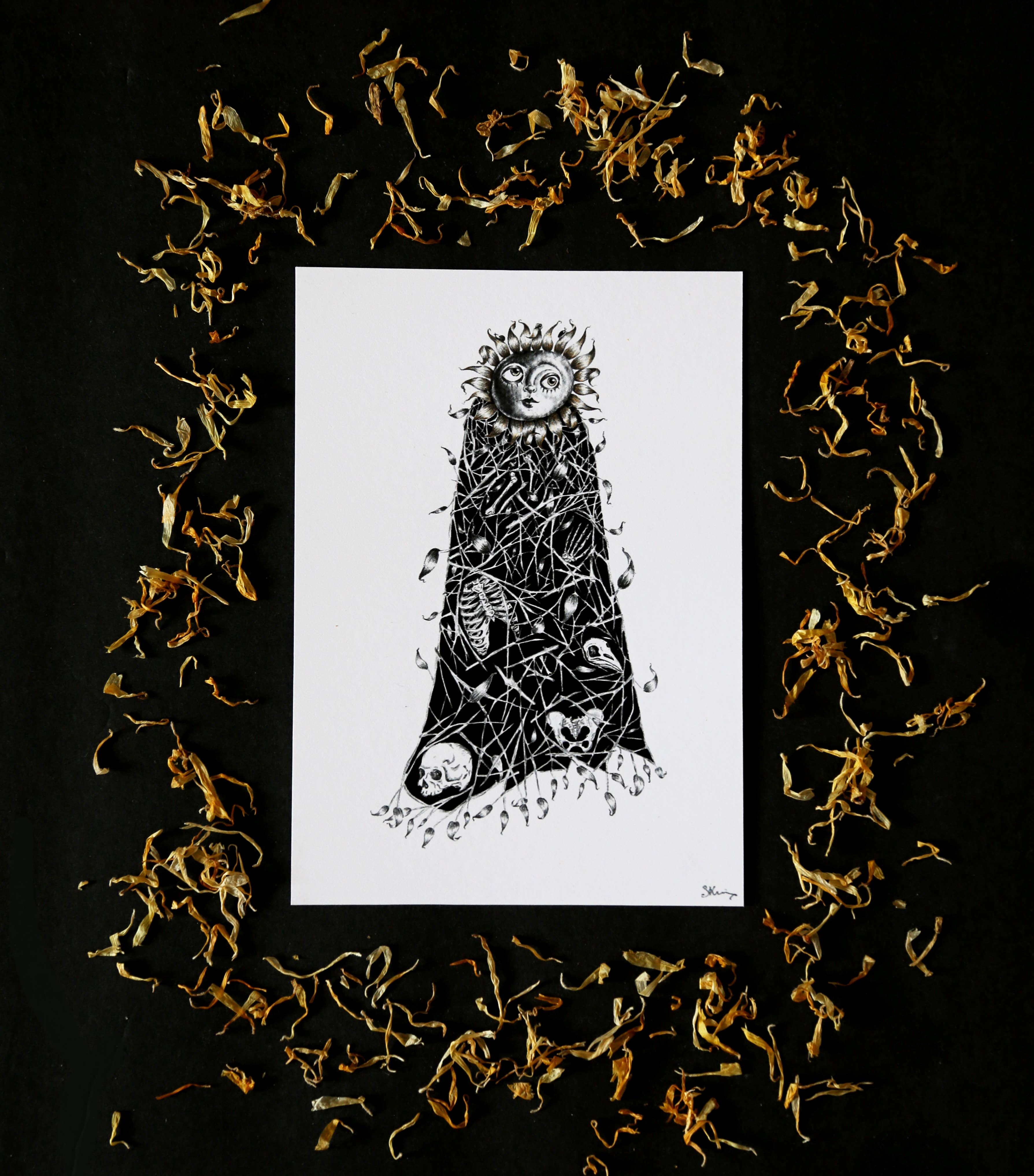 ScreamPrintShop - Vendita all'ingrosso Stampa artistica - Stampa floreale in osso0