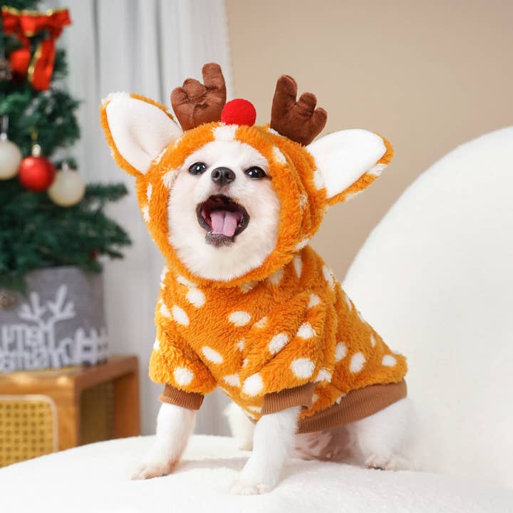 Pet dog cat Christmas elk costumes Christmas pet clothes for wholesale by Little Trendy