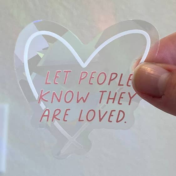 (PINK + WHITE) Let People Know They Are Loved - Rainbow-Making Sun Catchers for wholesale by Just Be Kind Co.