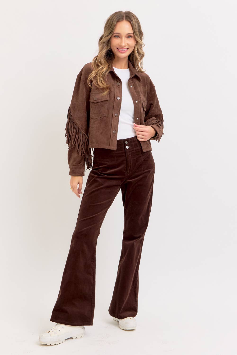 Sweet Lovely by Jen – Großhandel Hemdjacke/Shacket – Damen – Western-inspirierte Wildleder-Shacket38