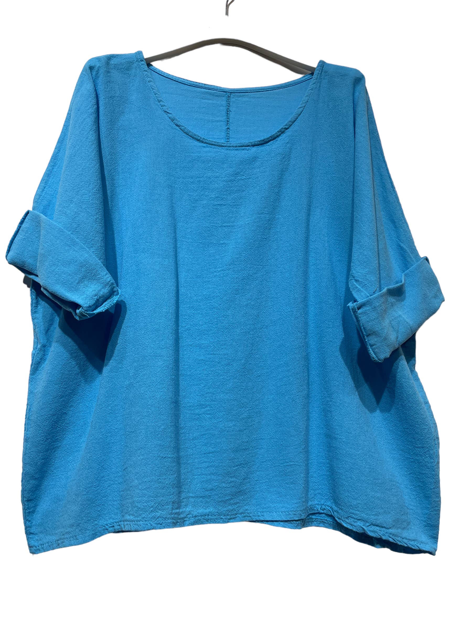 LINEN & COTTON HOUSE – Engroshandel T-shirt – til kvinder – Crop-top i bomuld og hør, bedst sælgende model 10112