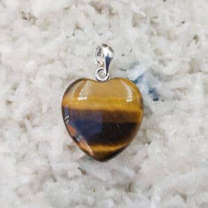 Shamans Crystal – Großhandel Individueller Charm/Anhänger – Herz-Anhänger aus Edelsteinen mit silberner Öse – Amethyst, Aventurin, Tigerauge & mehr2