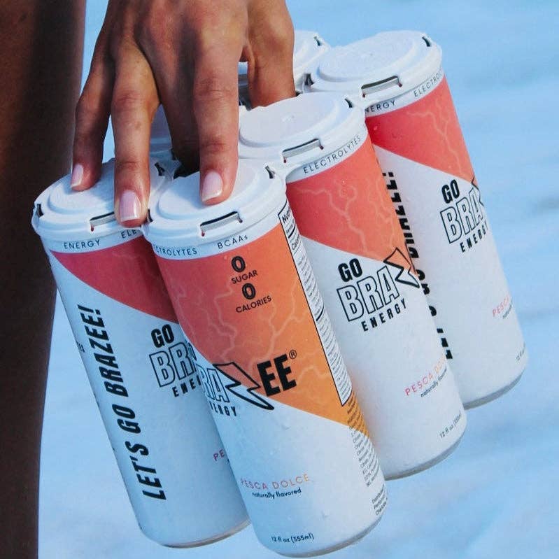 Go Brazee Energy - Wholesale Sports/Energy Drink - Zero Calorie Electrolyte Peach Energy Drink - Pesca Dolce2