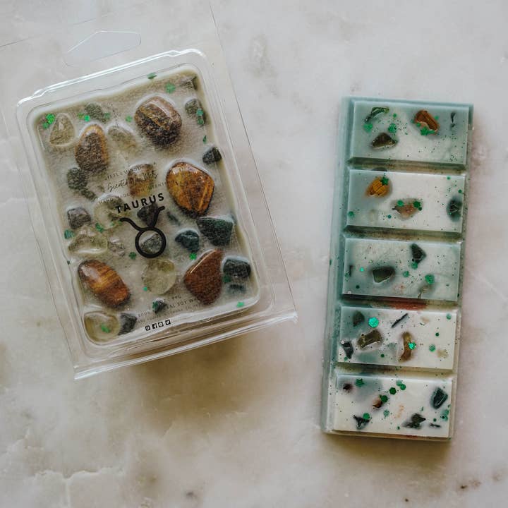 Taurus | Zodiac Crystal Infused Wax Melt for wholesale by LOVE MORE DIVINELY