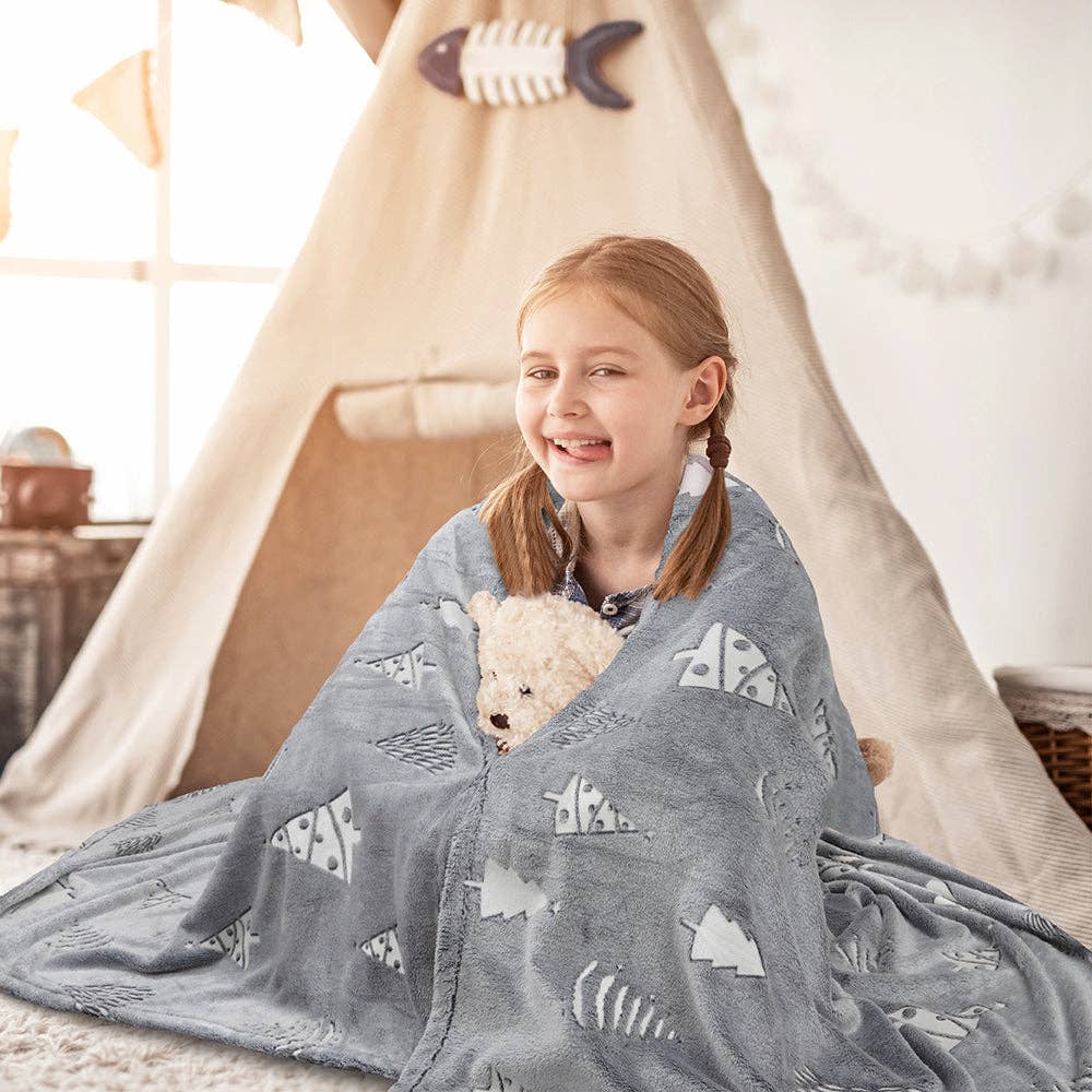 Pavilia – wholesale Throw blanket – Glow In The Dark Fleece Throw Blanket13