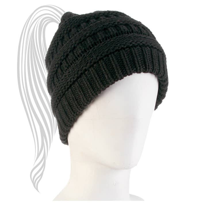 Scala Ponytail Top Beanie- Allana for wholesale by Scala Hats