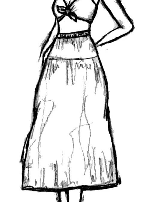 Patricia Bralet mit Schleife vorne in organischem Kaugummi-Pink für den Großhandel von Mayamiko