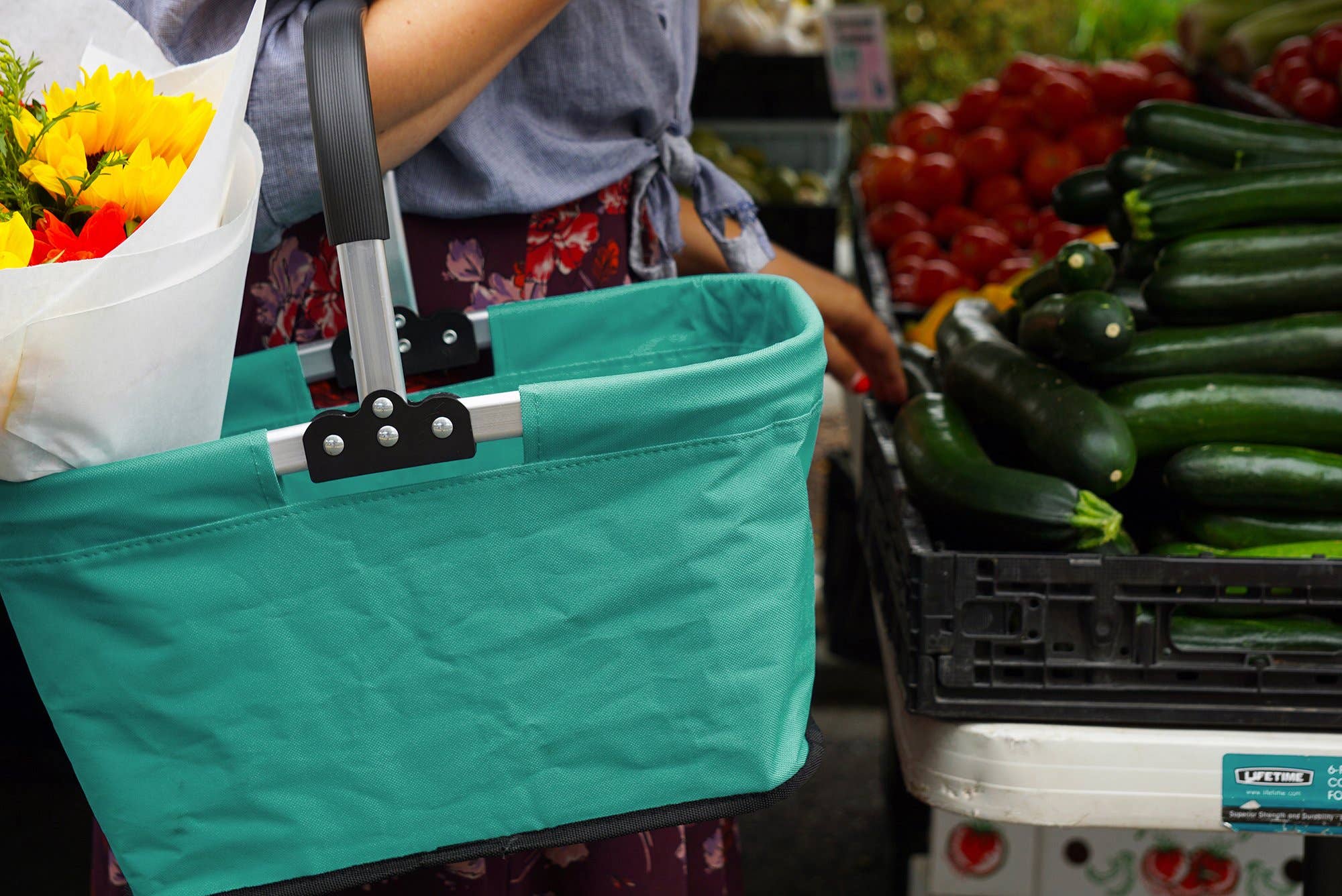 RSVP International - Wholesale Basket - Market Basket - Turq.10