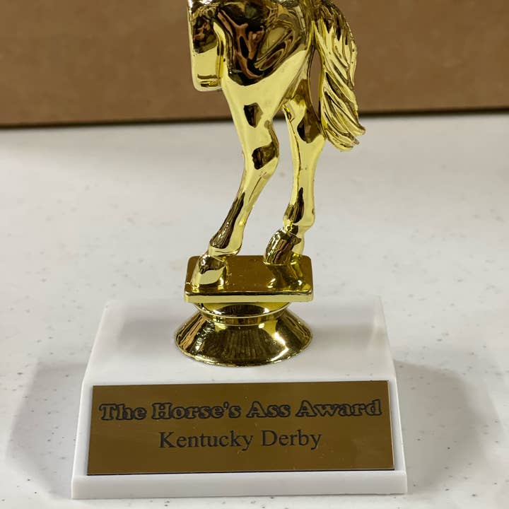 Barrel Down South – wholesale Decorative tabletop object – The Horse's Ass Award Kentucky Derby | Derby Party | Trophy