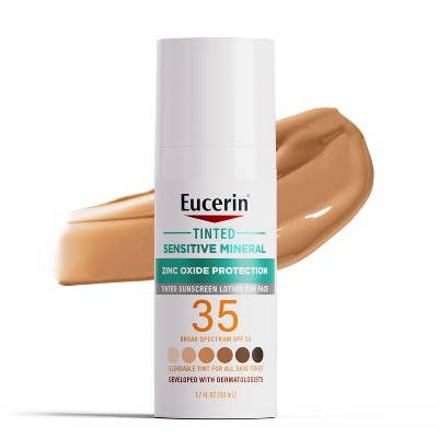 Eucerin Sensitive Tinted Mineral Face Sunscreen SPF 35 1.7 fl oz - Imperfect Box for wholesale by This is Beauty