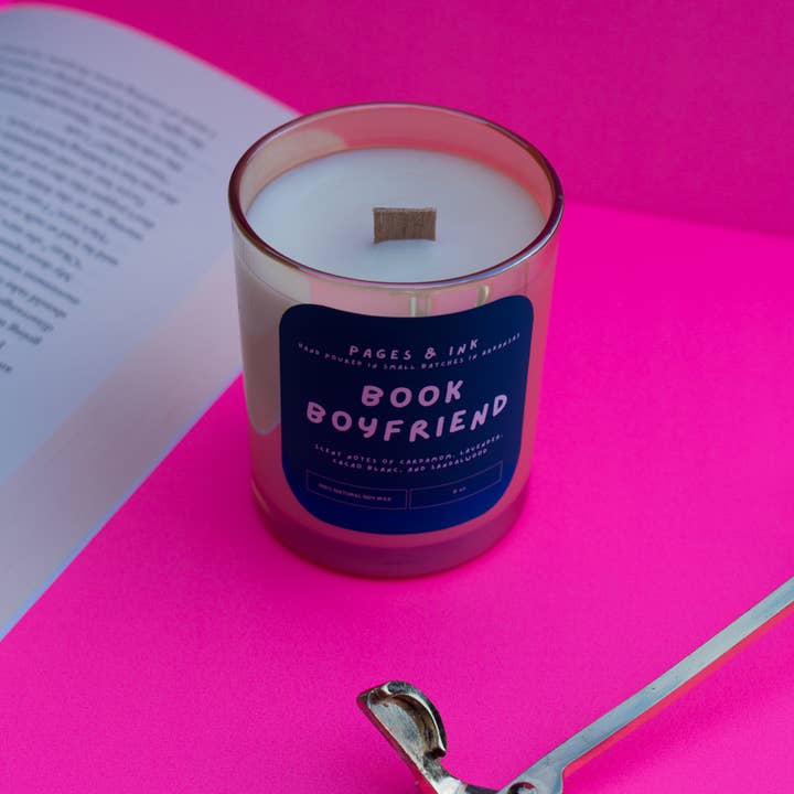 Pages and Ink - Wholesale Jar/Filled Candle - Book Boyfriend: Sandalwood Candle4