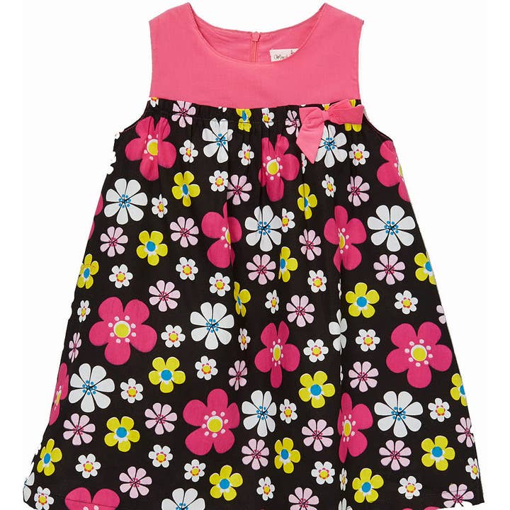 Hot Pink Flower Baby Doll Dress for wholesale by Wenchoice