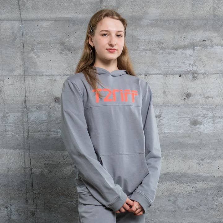 GRIJZE UNISEX HOODIE voor wholesale door T2RIFF